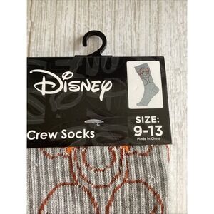 Disney Tigger Adult Size 9-13‎ Gray Casual Fun Graphic Novelty Crew Socks 1 Pair